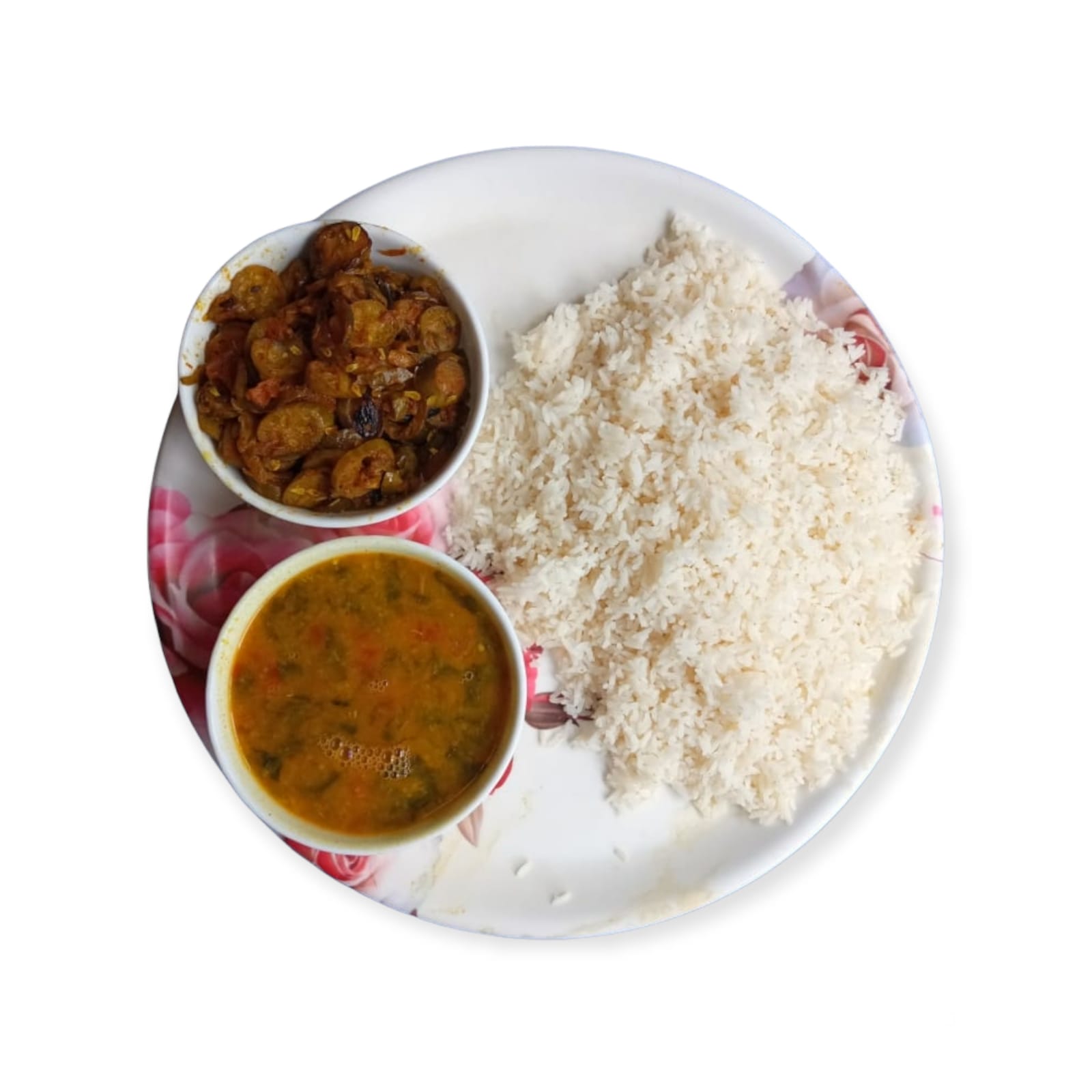 Gherkins with Bhaji & Dal